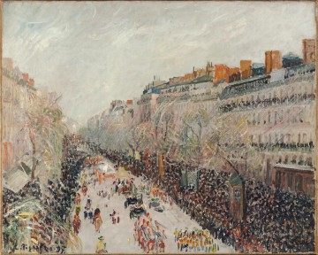 カミーユ・ピサロ Painting - 大通りのマルディグラ 1897年 カミーユ・ピサロ